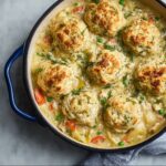 turkey and biscuits casserole with lemon and dill