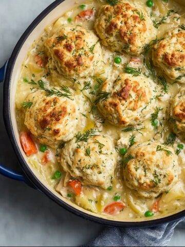 Turkey and Biscuits Casserole with Lemon and Dill