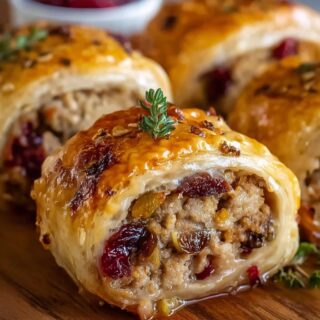 turkey cranberry sausage rolls