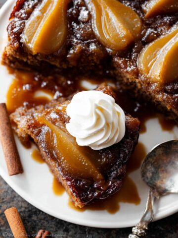 Upside Down Pear Gingerbread Cake Upside Down Pear Gingerbread Cake