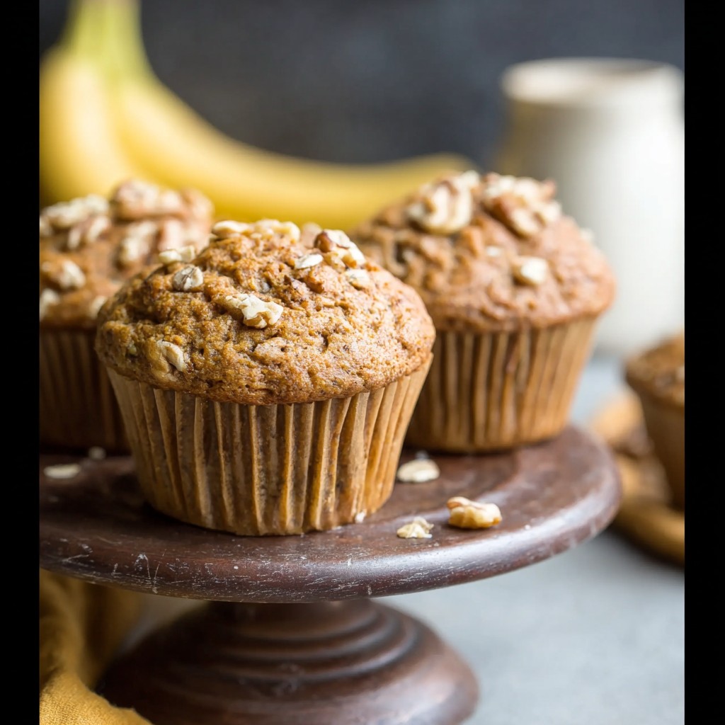 Whole Wheat Banana Walnut Muffins