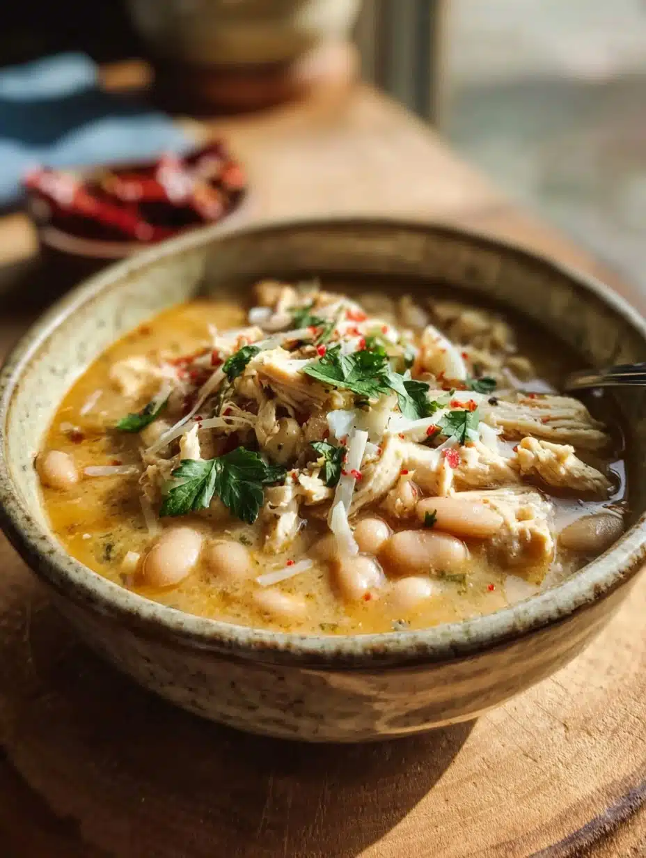 35-Minute White Cheddar Apple Chicken Chili You’ll Crave