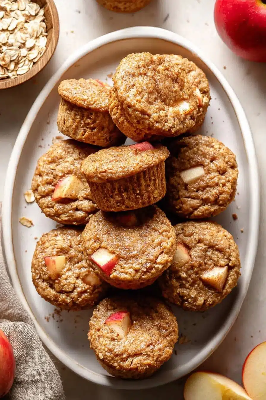 A delicious, irresistible picture of Apple Cinnamon Protein Muffins