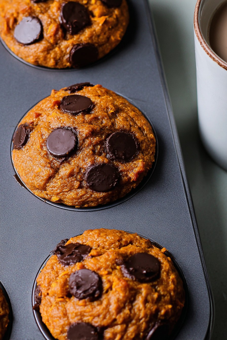 Greek Yogurt Sweet Potato Muffins with Spelt Flour