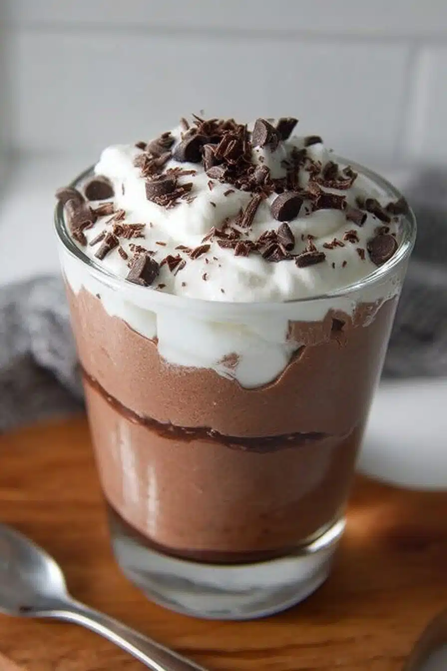 A delicious, irresistible picture of High Protein Cottage Cheese Chocolate Mousse