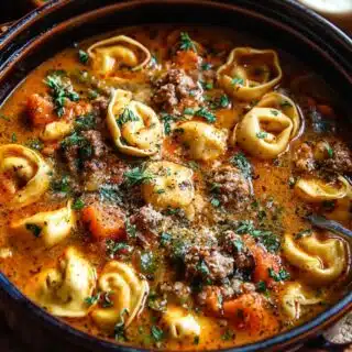 autumn tortellini soup with sausage