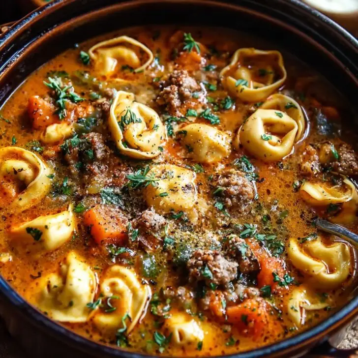 Autumn Tortellini Soup with Sausage