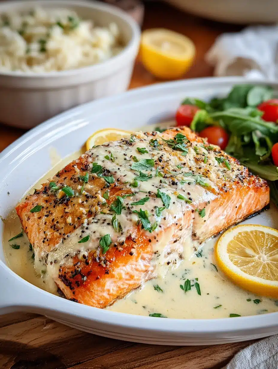 Baked Boursin Salmon