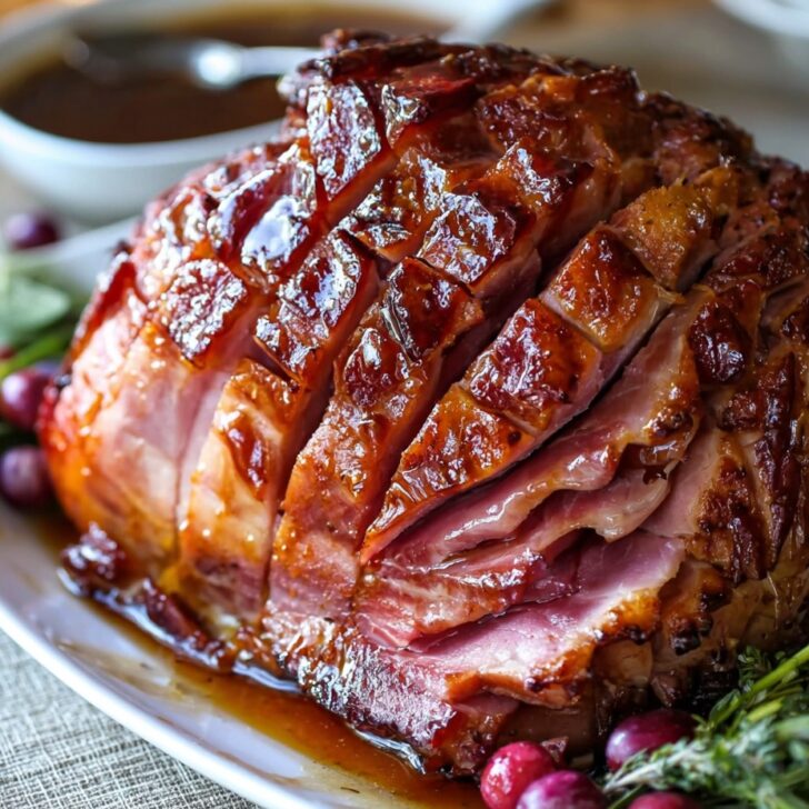 Balsamic Dijon Glazed Ham Christmas Dinner Idea