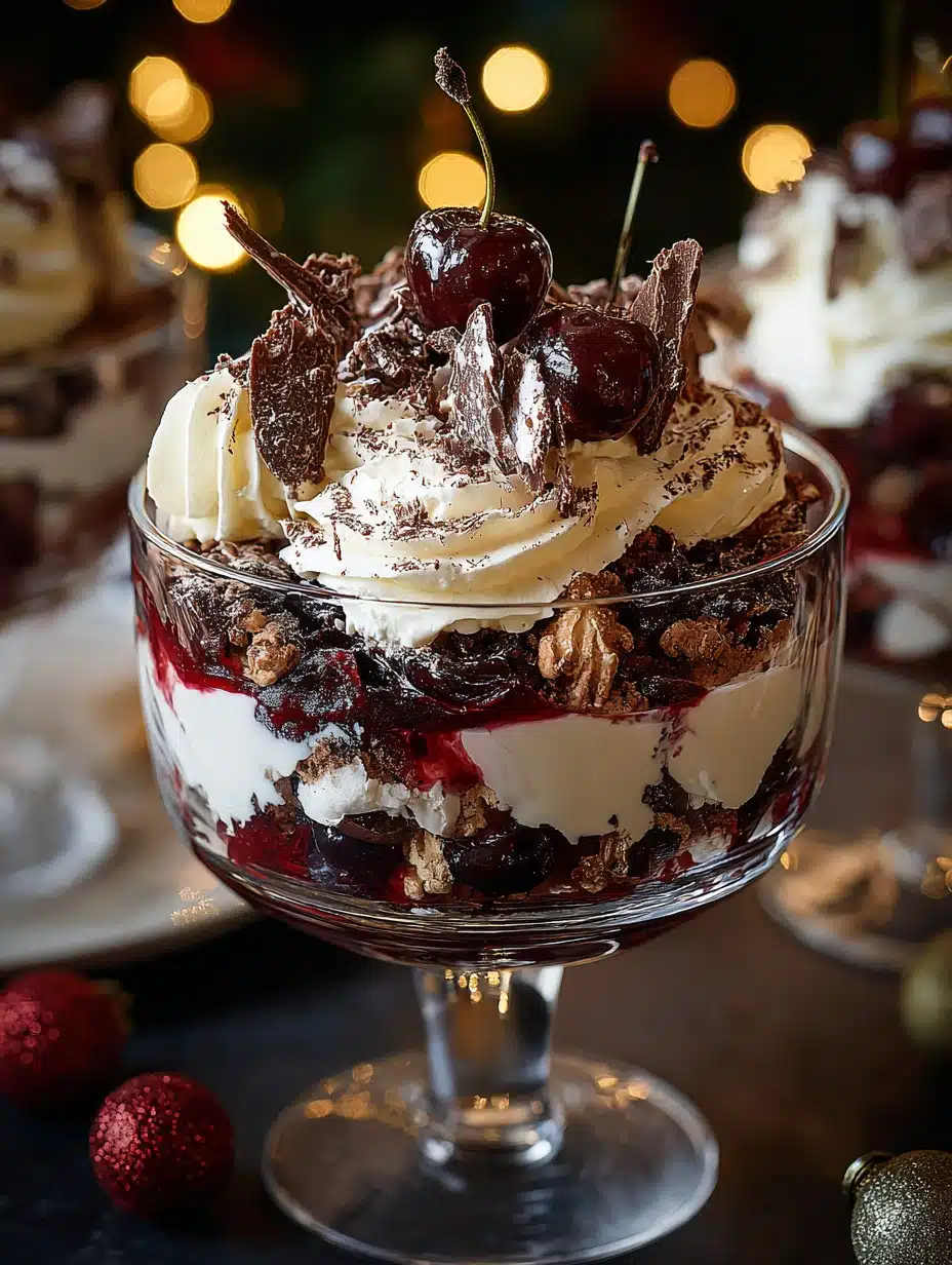 Black Forest Trifle for Christmas Dessert