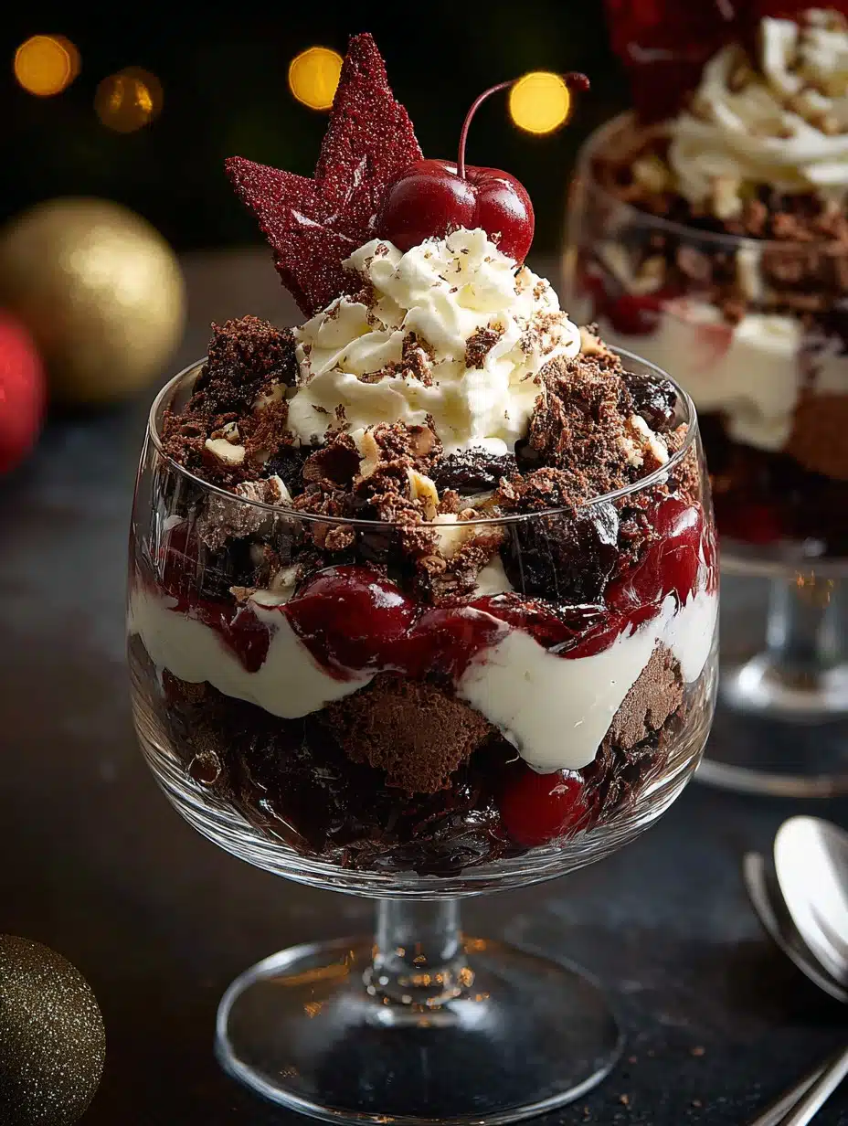 Black Forest Trifle for Christmas Dessert