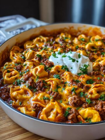 Cheesy Beef Enchilada Tortellini