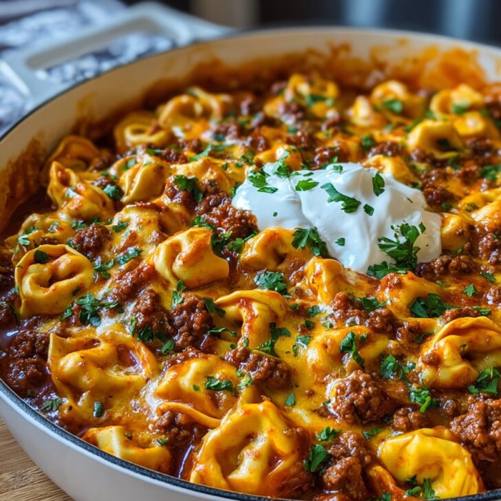Cheesy Beef Enchilada Tortellini