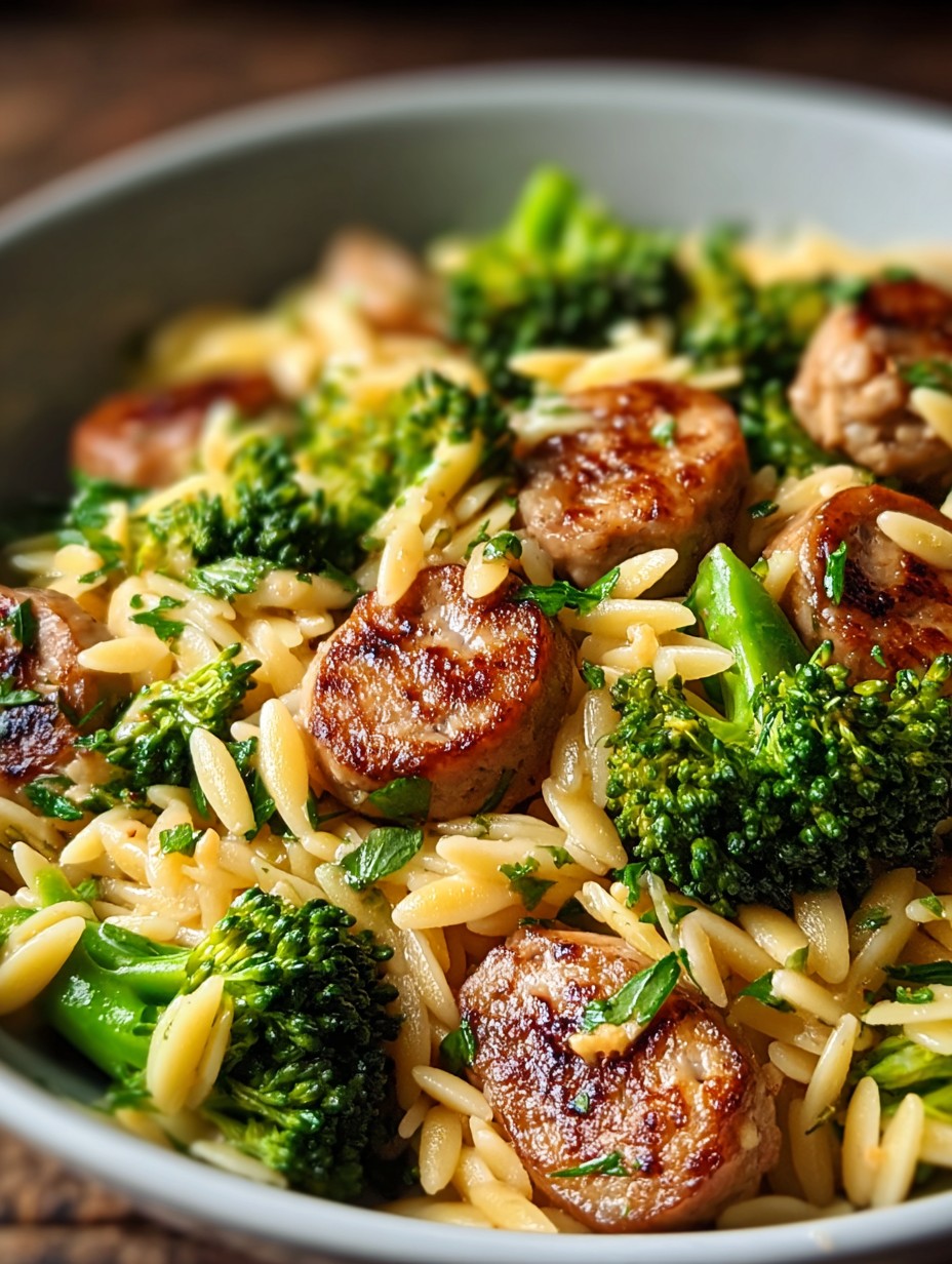 Chicken Sausage and Broccoli Orzo – Quick, Easy, and Packed with Flavor