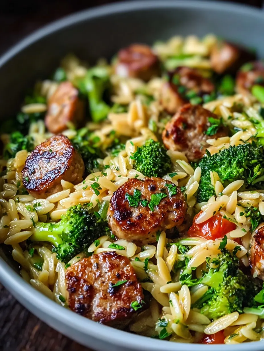 Chicken Sausage and Broccoli Orzo – Quick, Easy, and Packed with Flavor