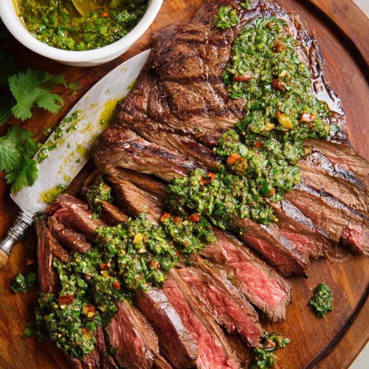 Chimichurri Flank Steak Christmas Dinner Idea