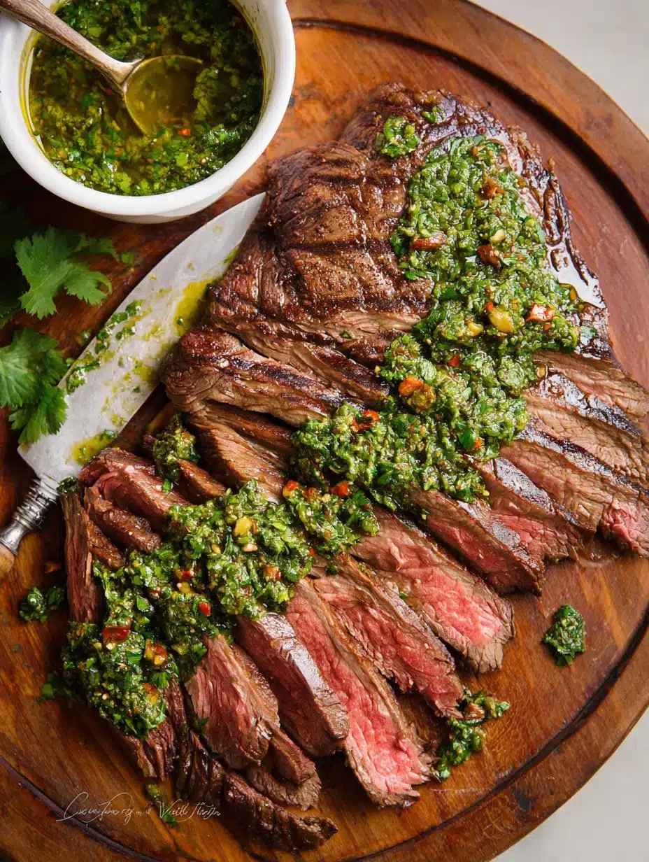 Chimichurri Flank Steak Christmas Dinner Idea