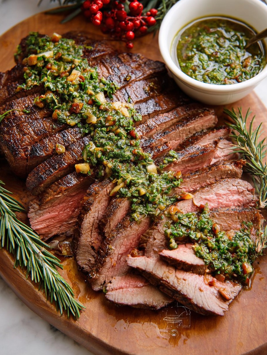 Chimichurri Flank Steak Christmas Dinner Idea