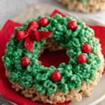 christmas rice krispies wreath