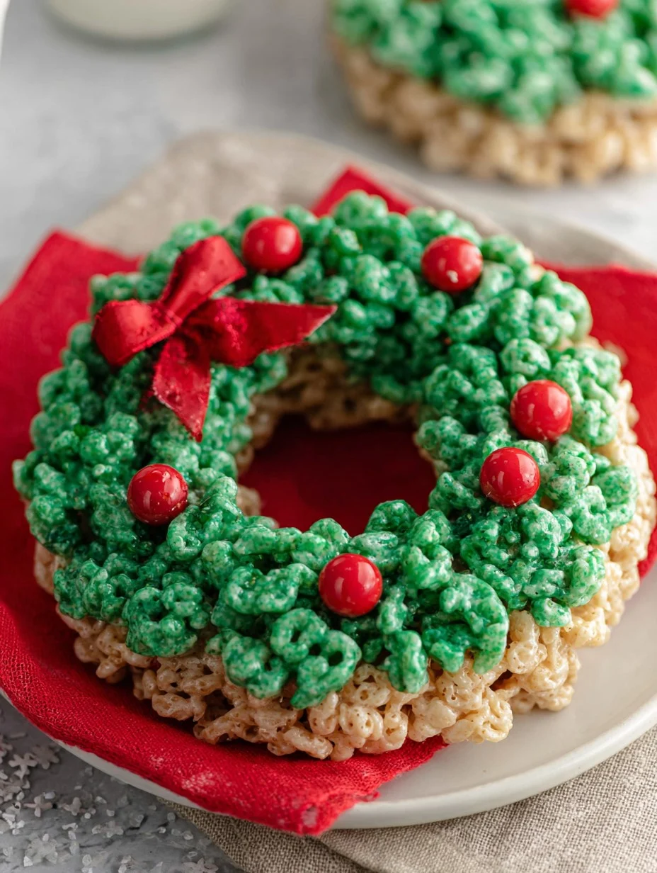 Christmas Rice Krispies Wreath