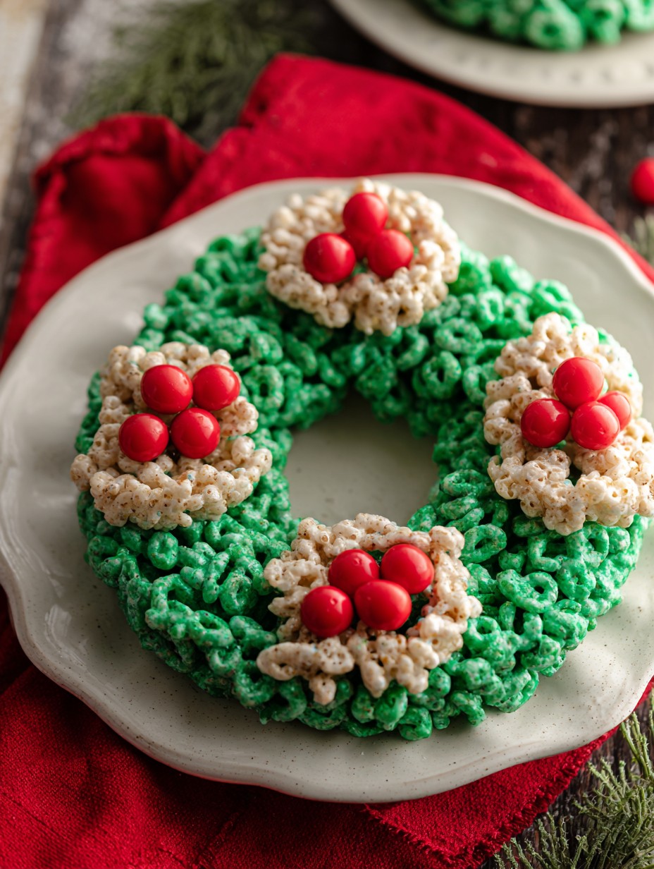 Christmas Rice Krispies Wreath