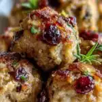 cranberry turkey stuffing balls