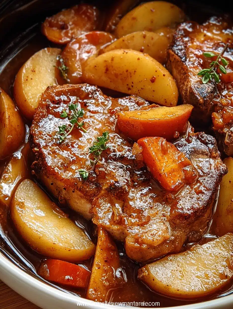 Crock Pot Apple Pork Chops