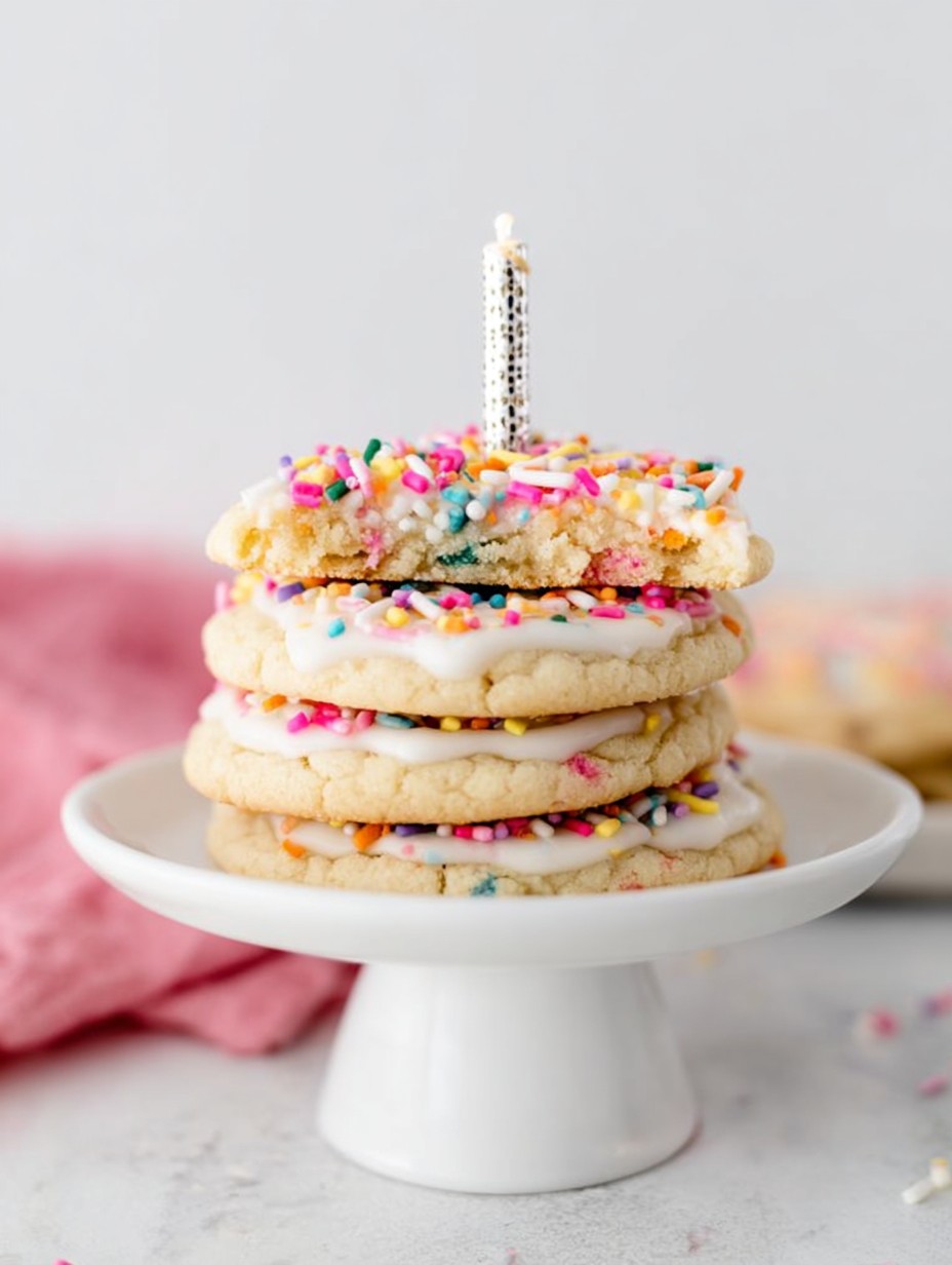 Crumbl Birthday Cake Cookie Copycat