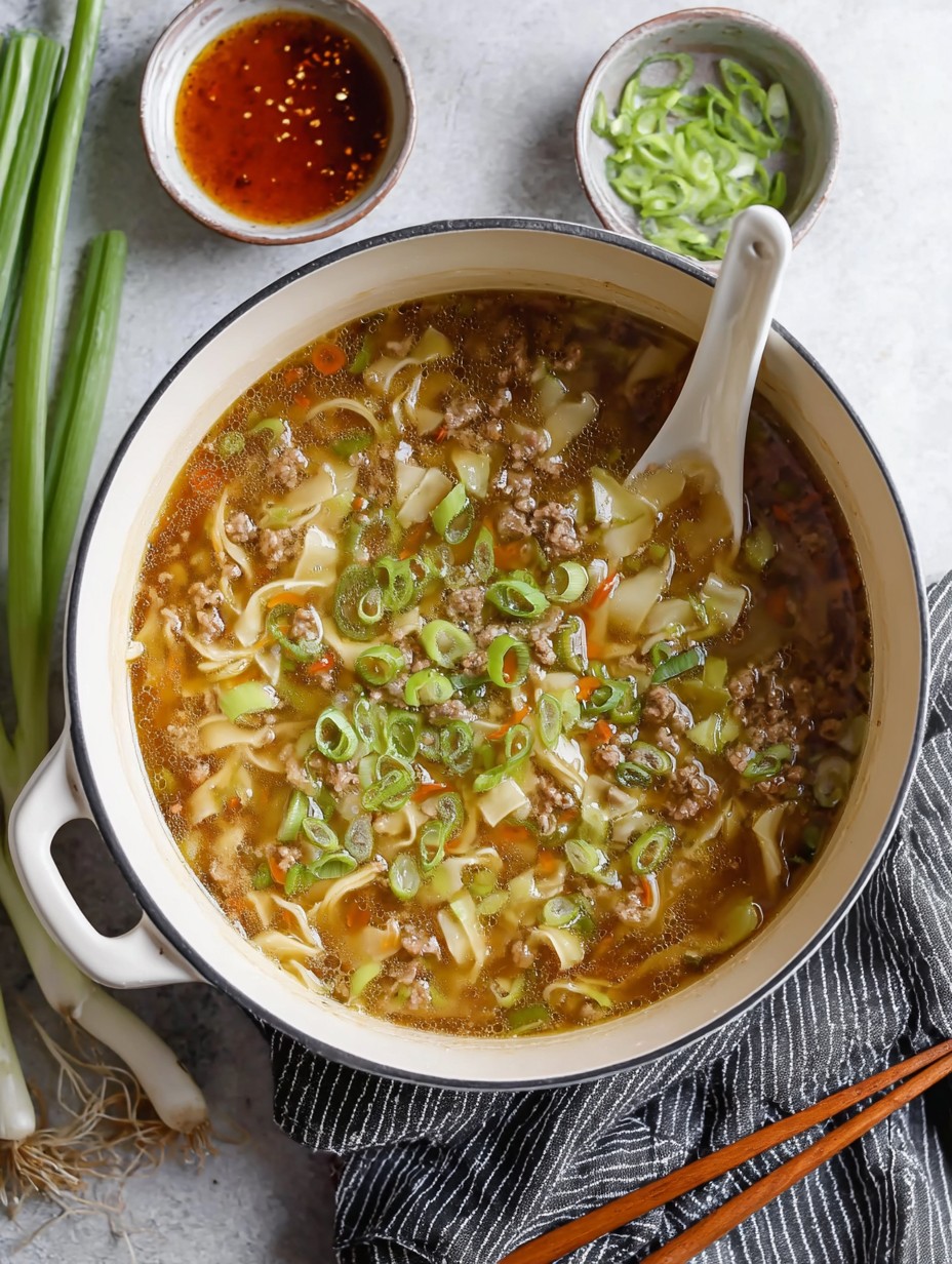 Easy Egg Roll Soup (gluten free)