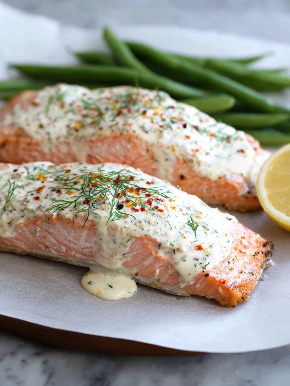Easy Sour Cream Baked Salmon