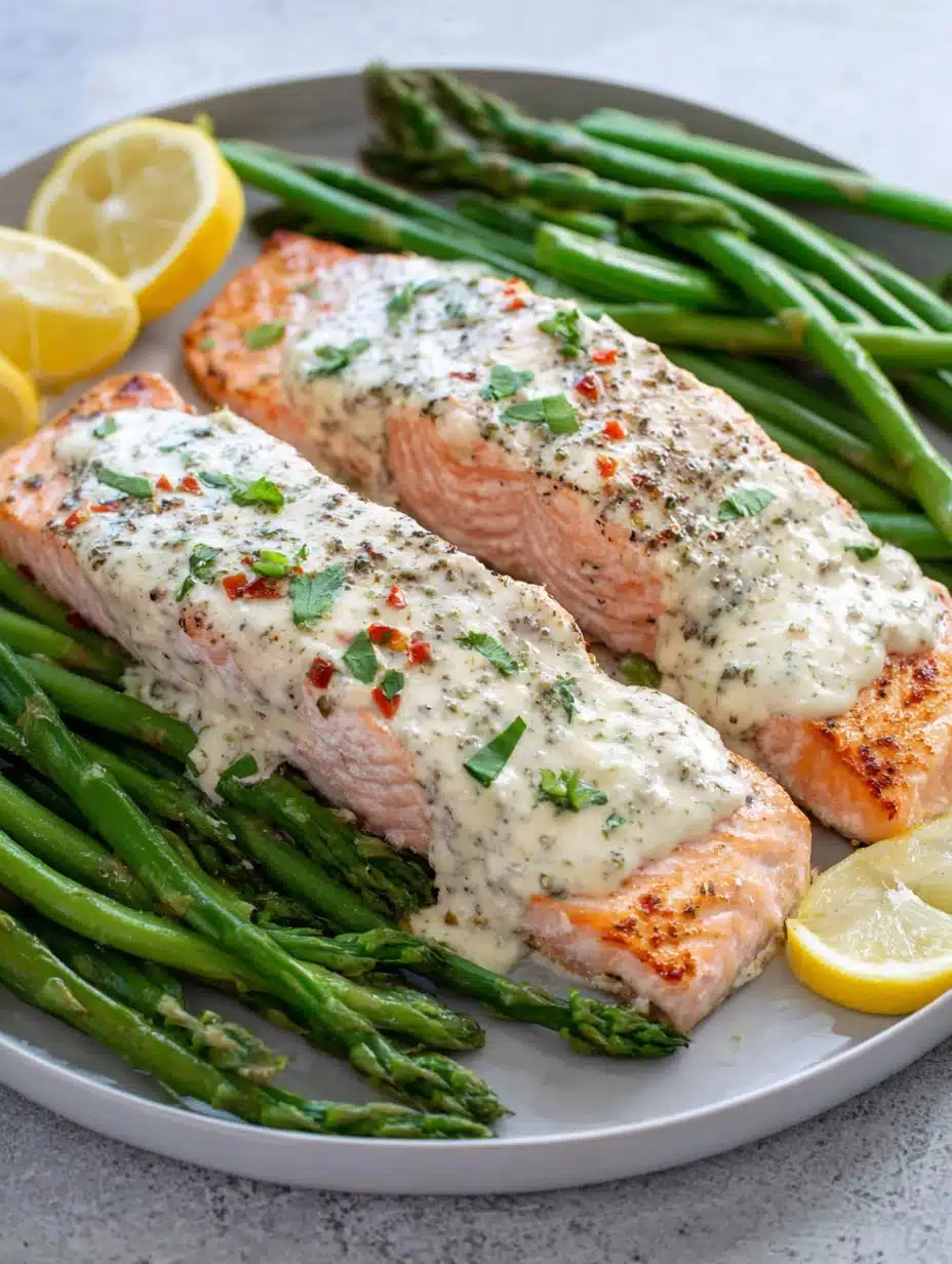 Easy Sour Cream Baked Salmon