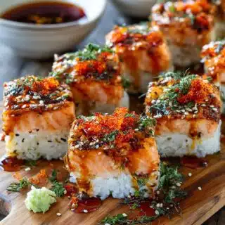 easy spicy salmon sushi bake recipe a flavor packed twist on sushi