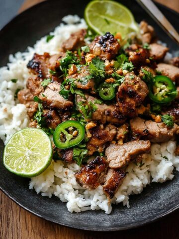 Ginger Lime Pork with Coconut Rice