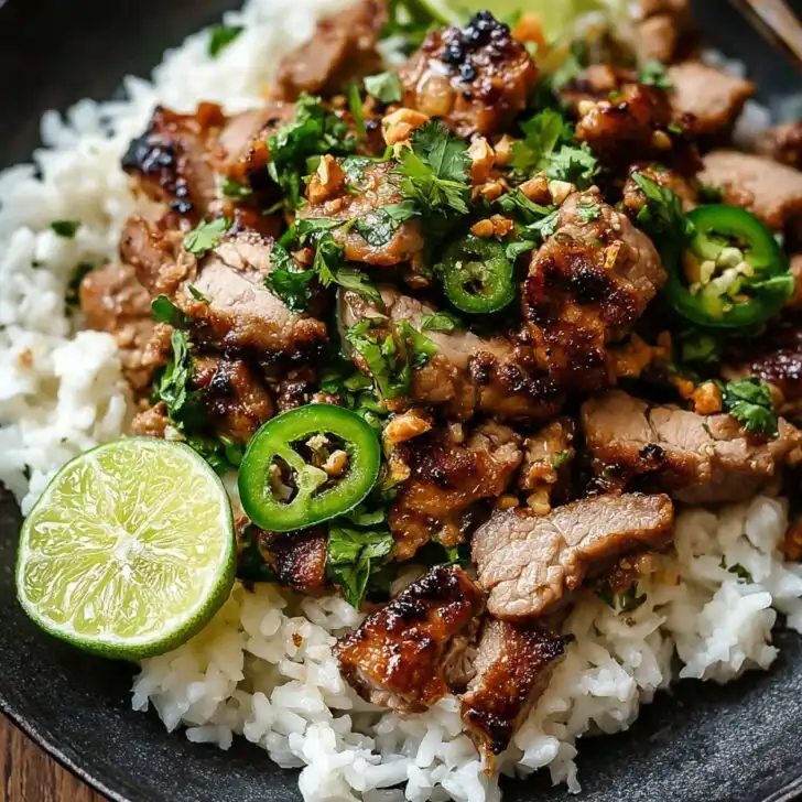 Ginger Lime Pork with Coconut Rice