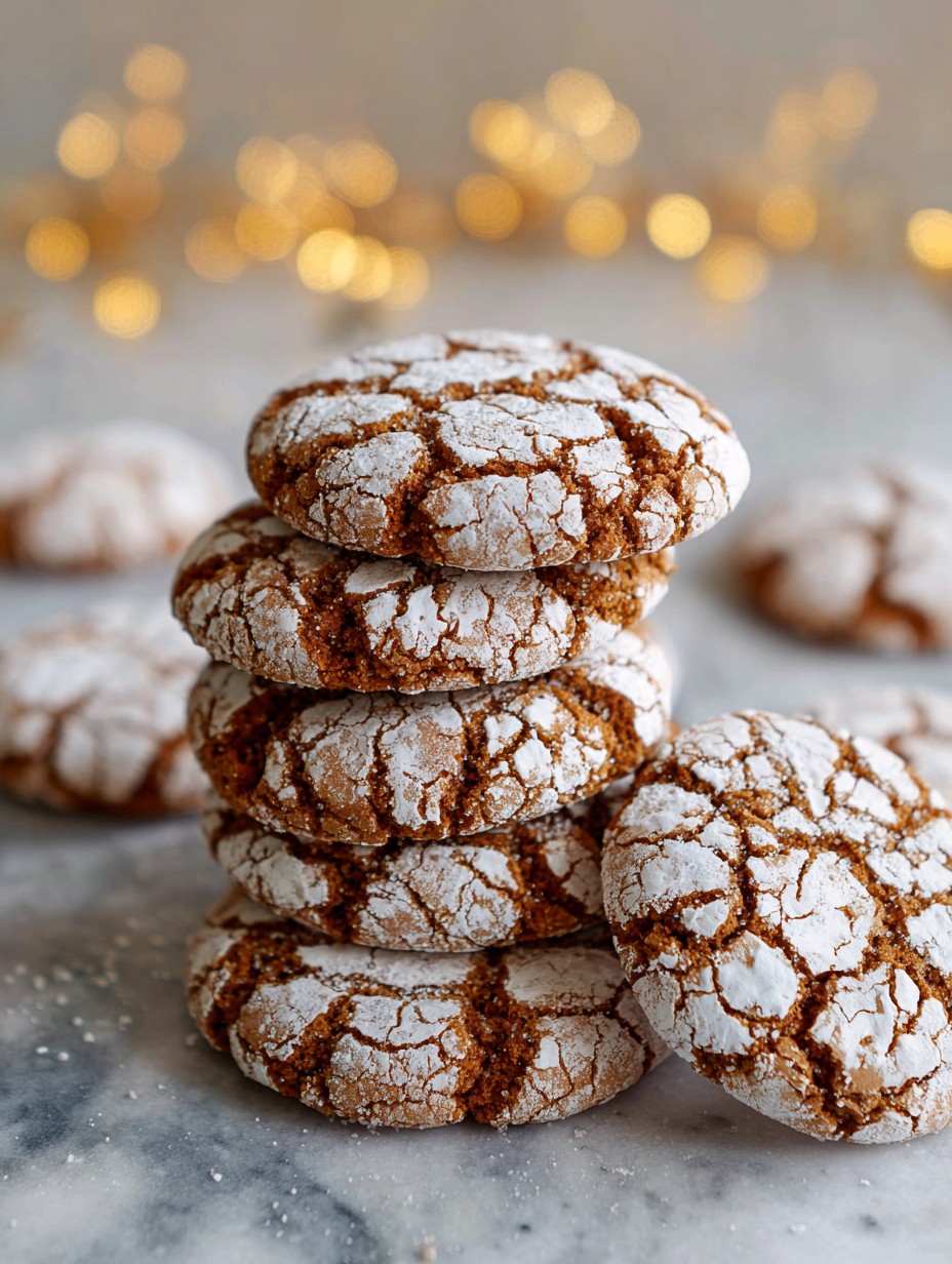 Gingerbread Crinkle Cookies
