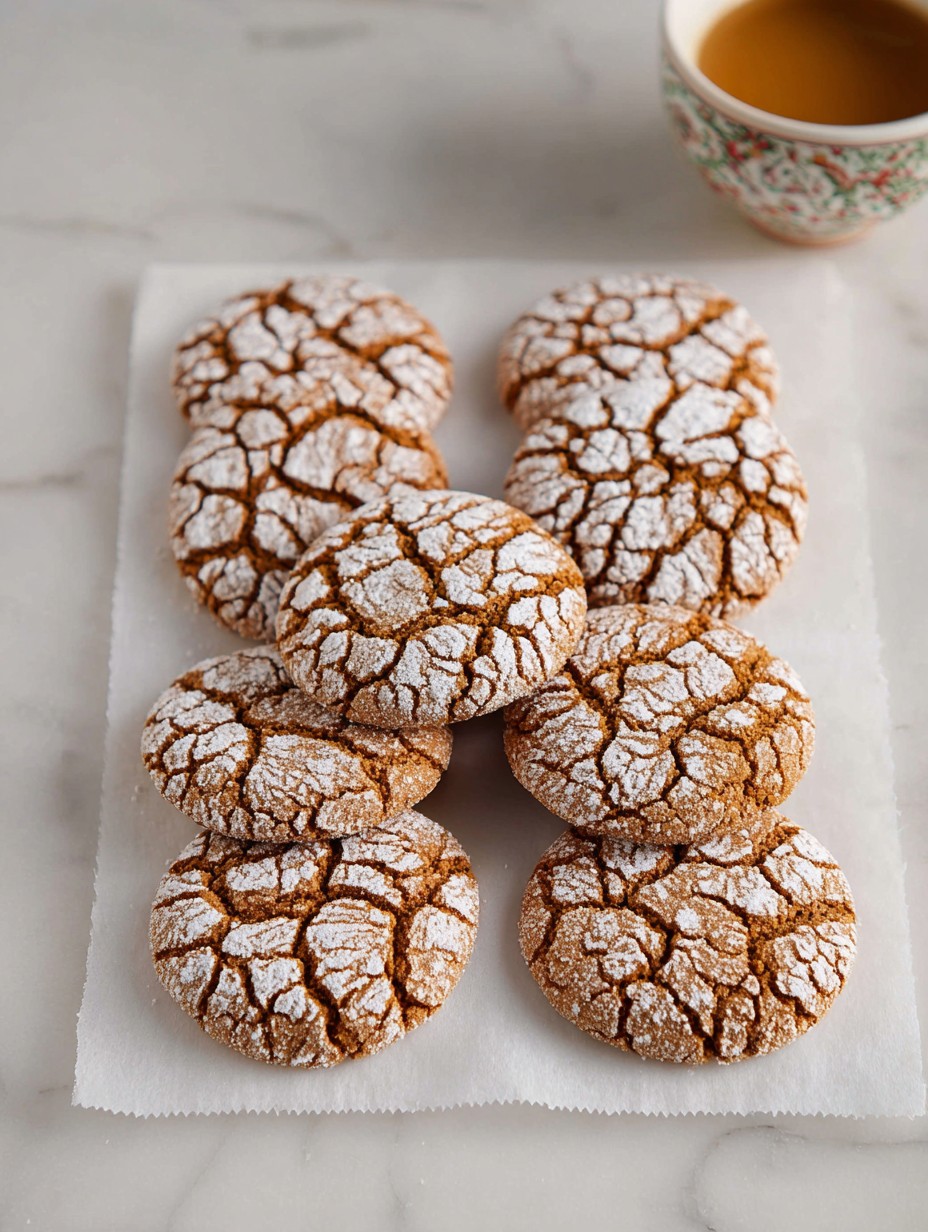 Gingerbread Crinkle Cookies