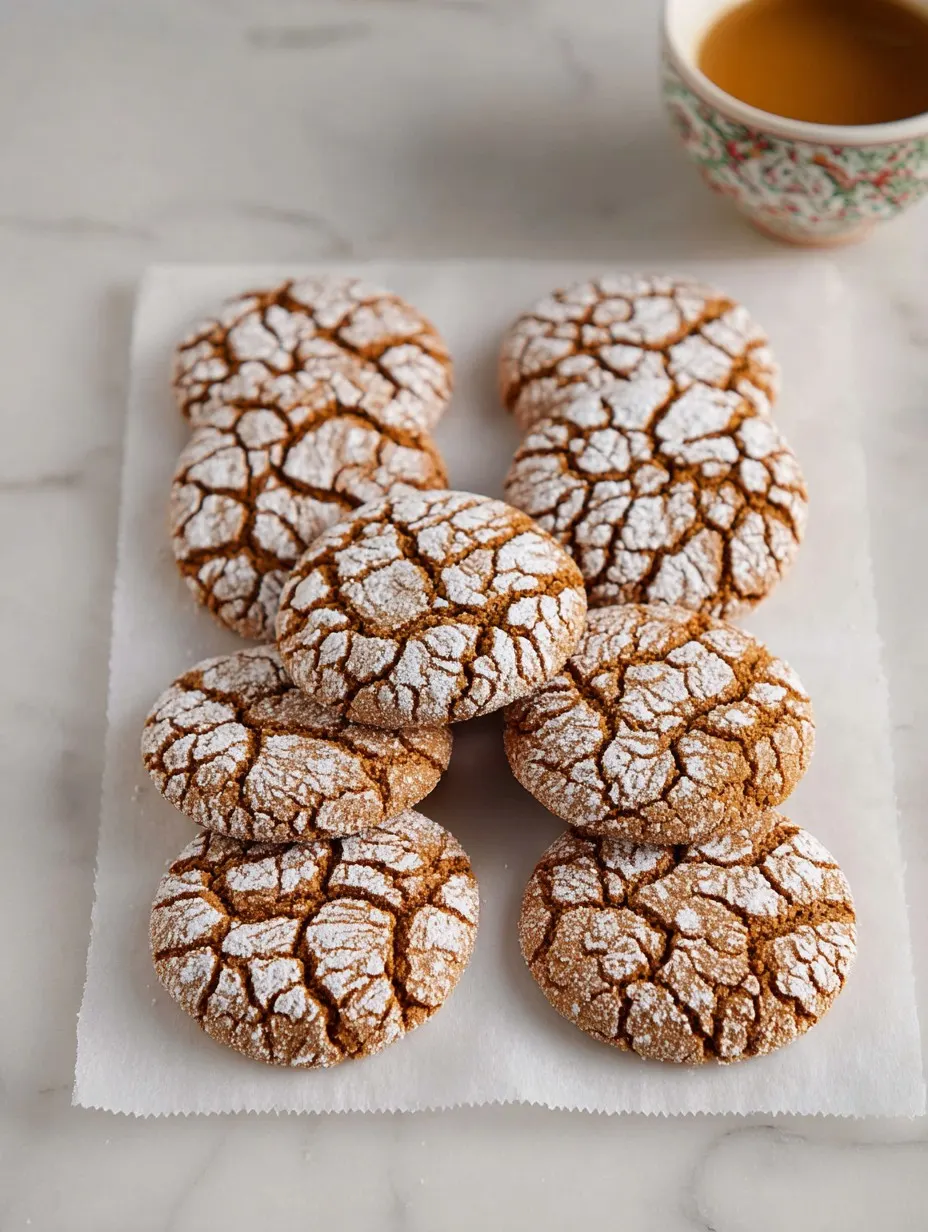 Gingerbread Crinkle Cookies