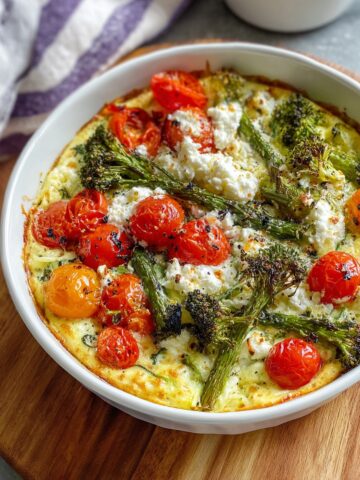 High-Protein Veggie Bake with Cottage Cheese