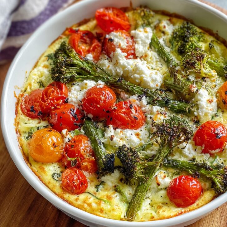 High-Protein Veggie Bake with Cottage Cheese