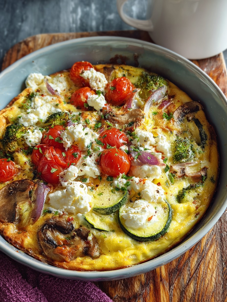 High-Protein Veggie Bake with Cottage Cheese