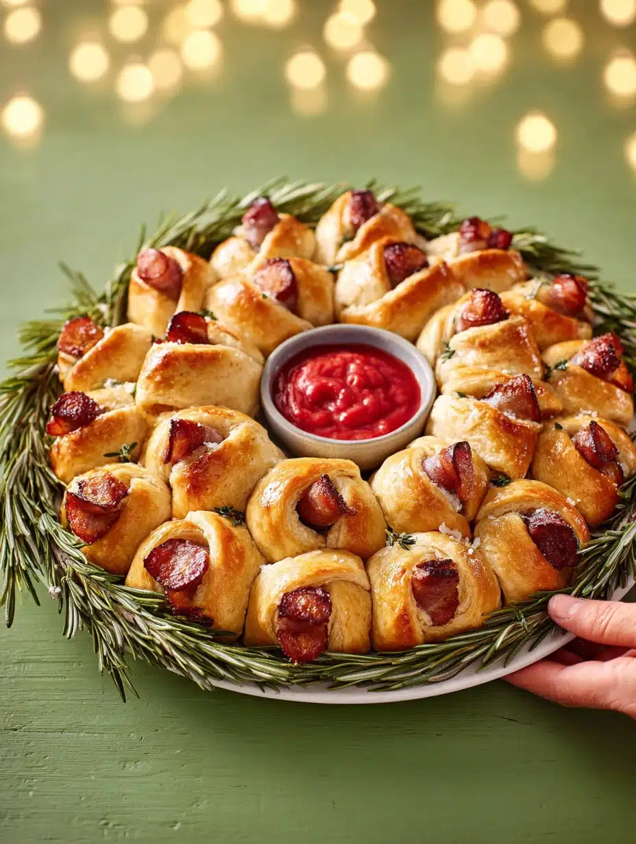 Holiday Pigs in a Blanket Wreath