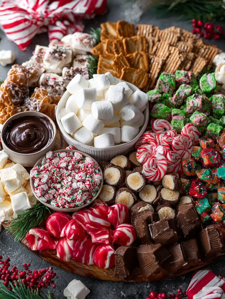 Old-Fashioned Christmas Candy Dessert Board
