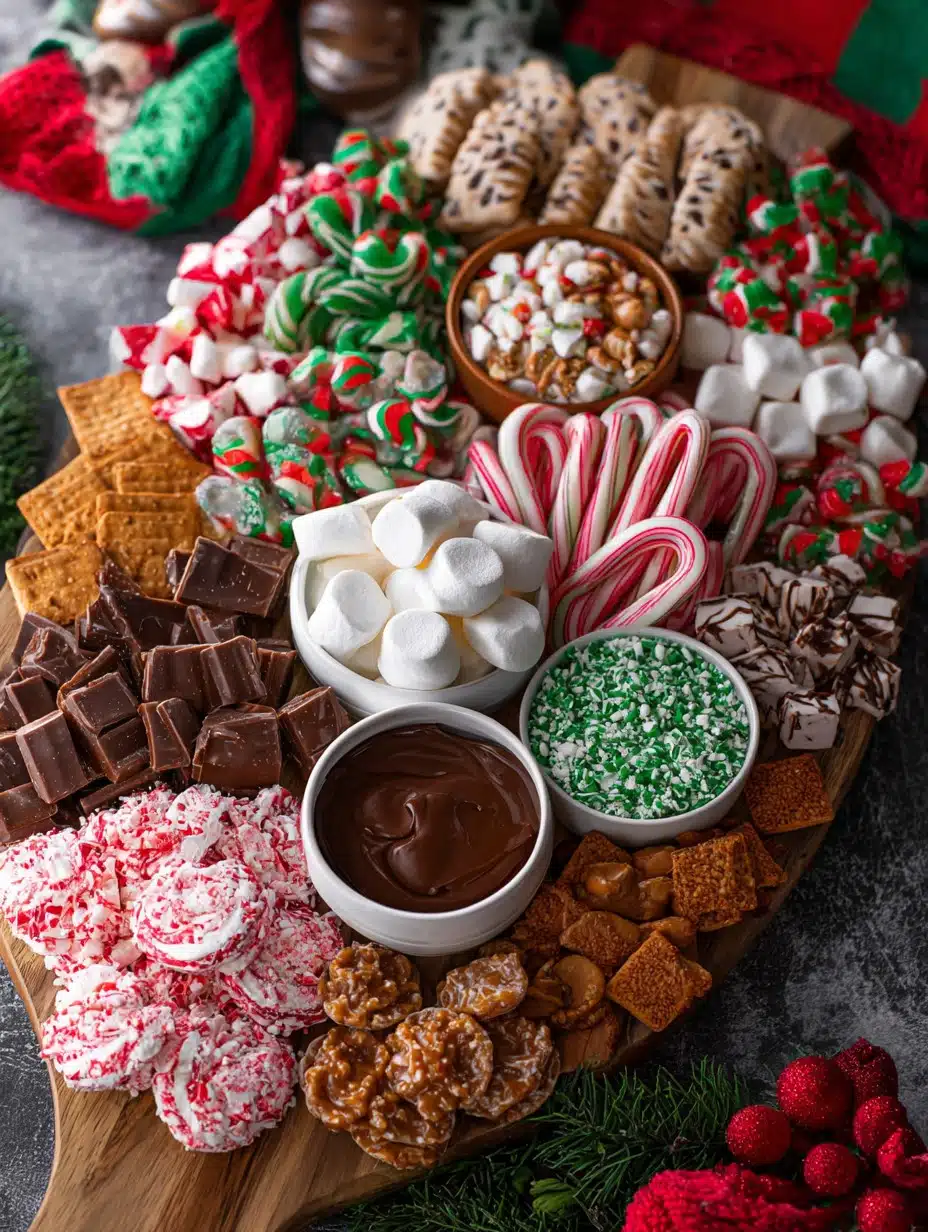 Old-Fashioned Christmas Candy Dessert Board