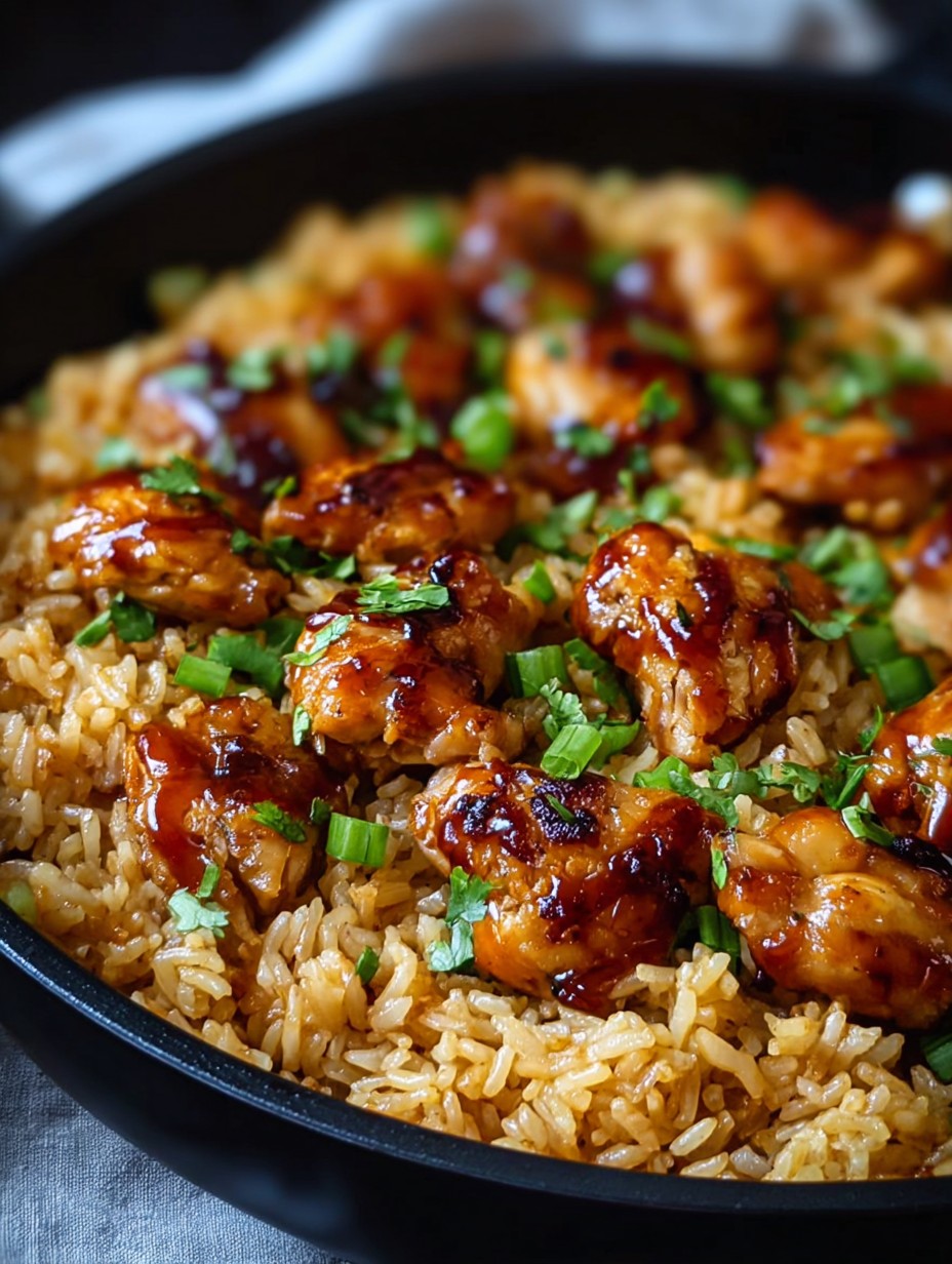 One-Pan Honey BBQ Chicken Rice