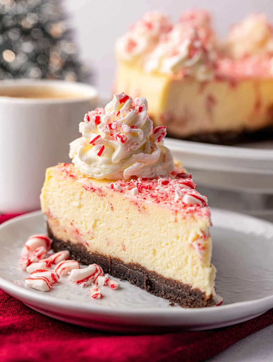 Peppermint Eggnog Cheesecake