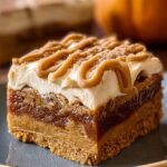pumpkin spice gooey cake brown sugar icing