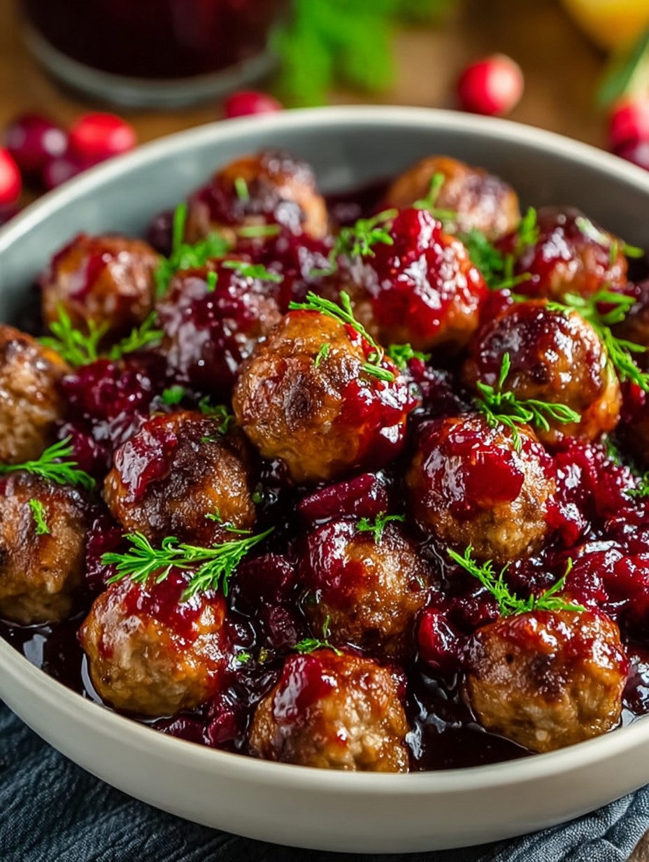 Quick Christmas Cranberry Meatballs for Festive Gatherings