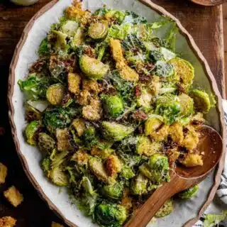 roasted brussels sprouts caesar salad