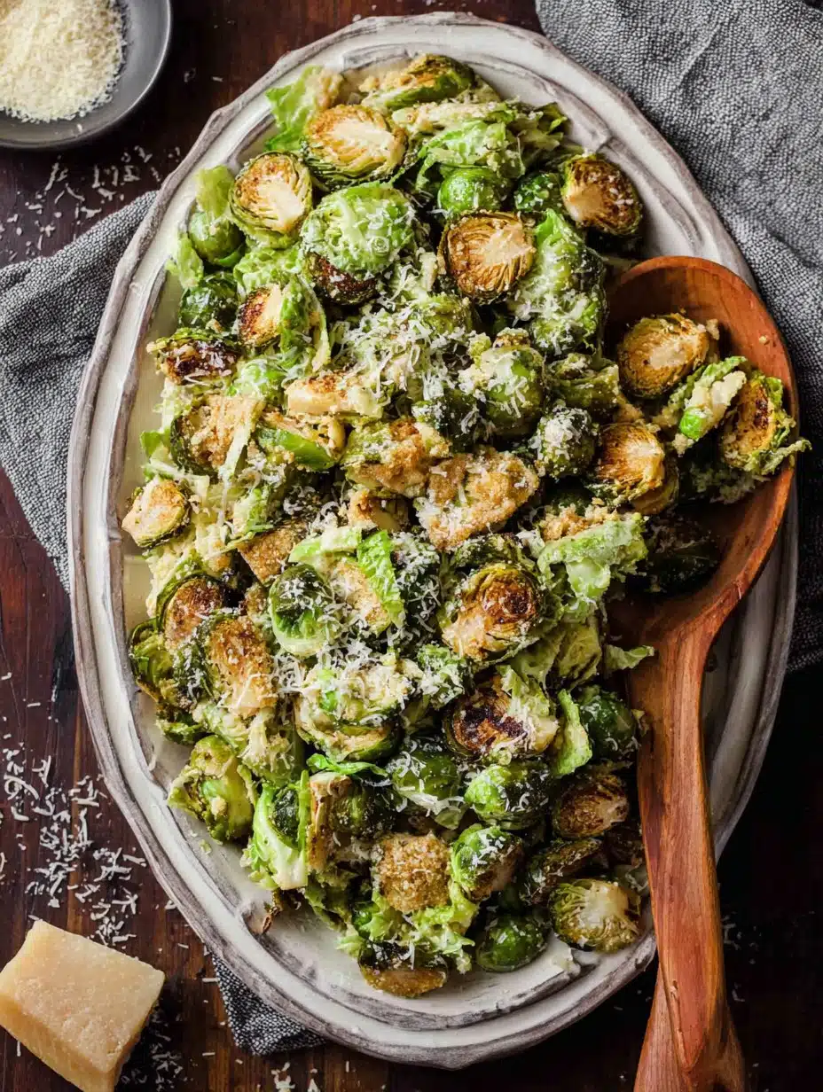Roasted Brussels Sprouts Caesar Salad