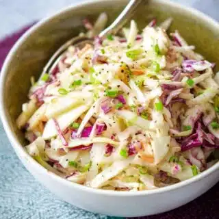 sweet and tangy apple coleslaw salad gluten free